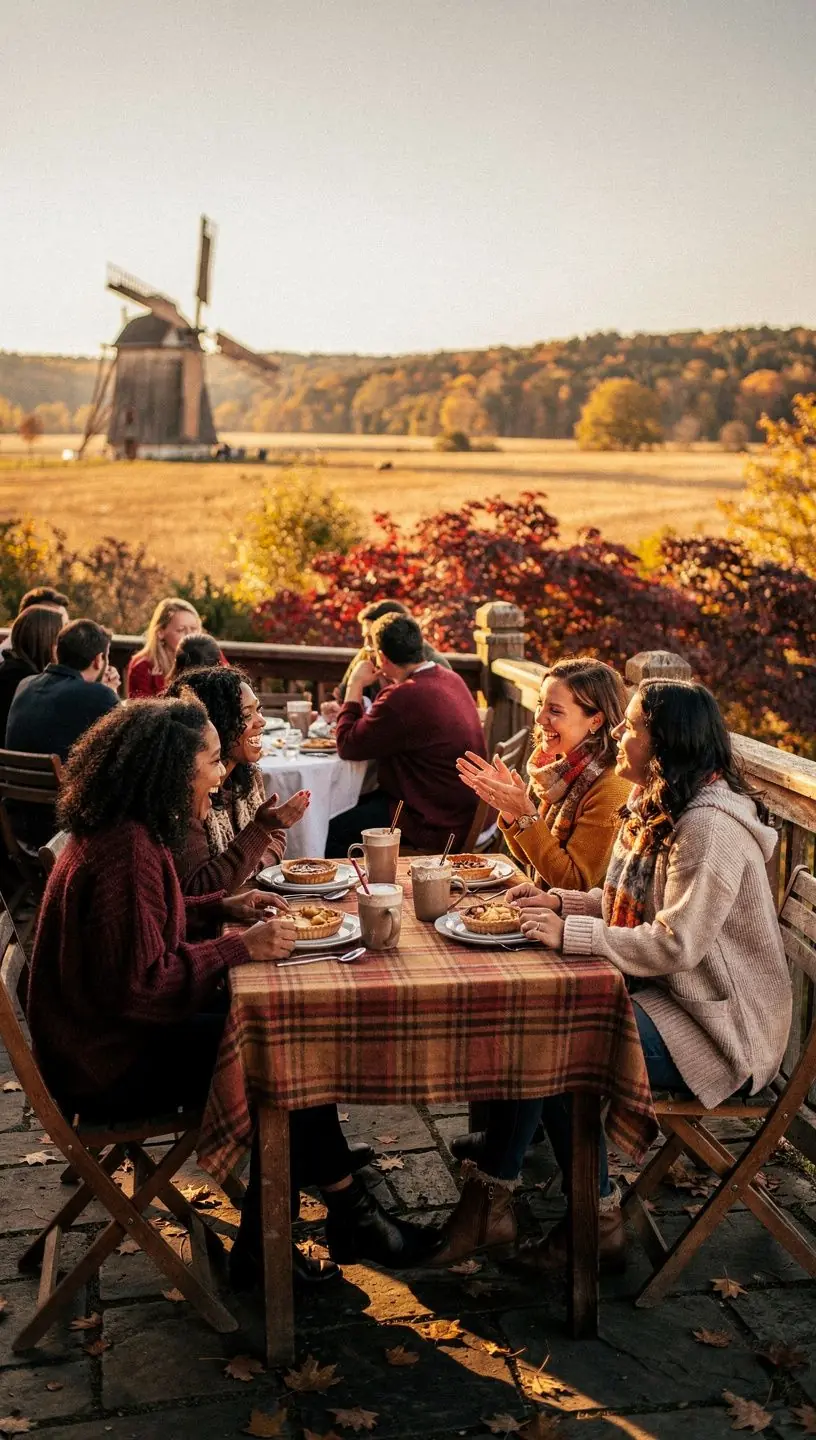Kleurrijke herfstbladeren aan een landelijke weg in Nederland.